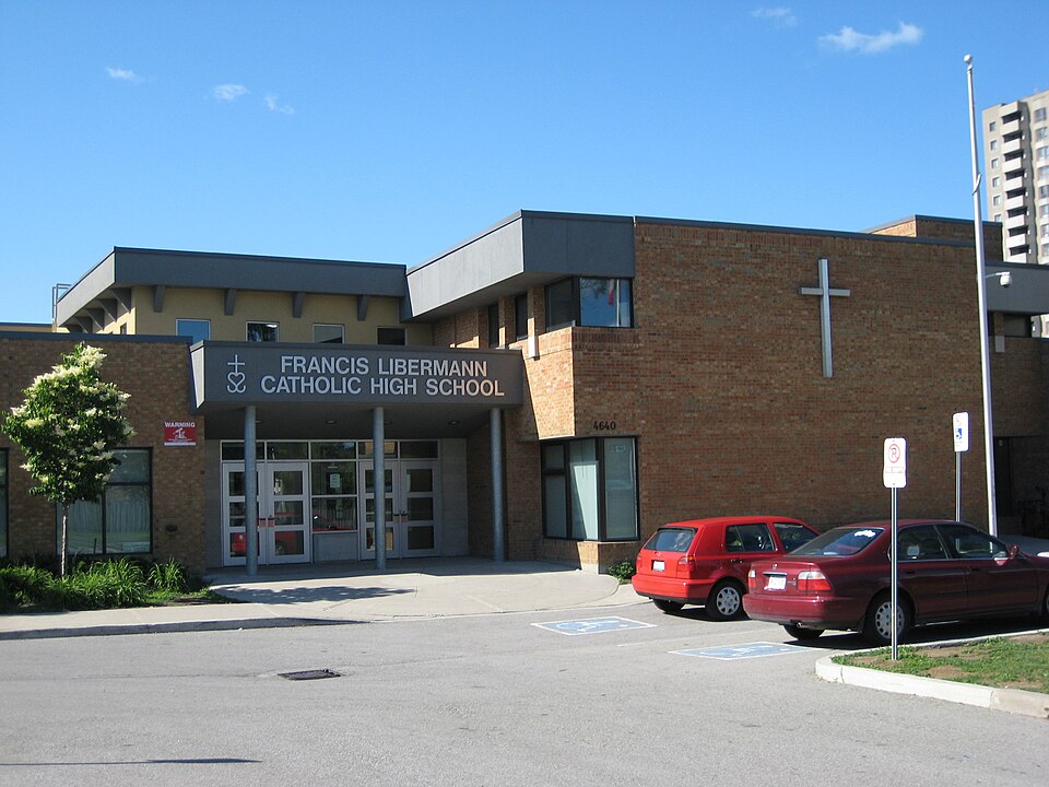 Archival exterior of Francis Libermann Catholic High School