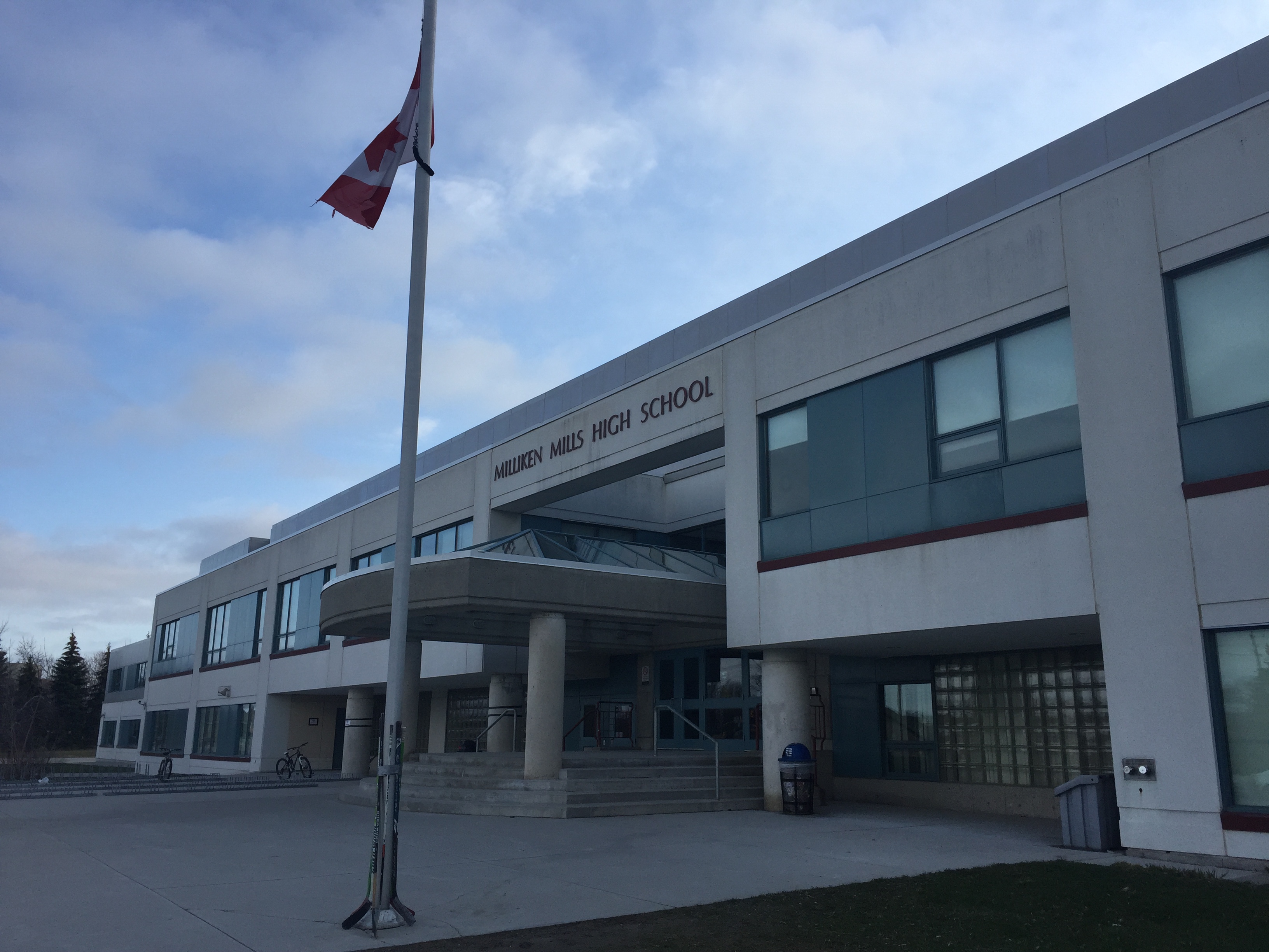 Exterior of Milliken Mills High School