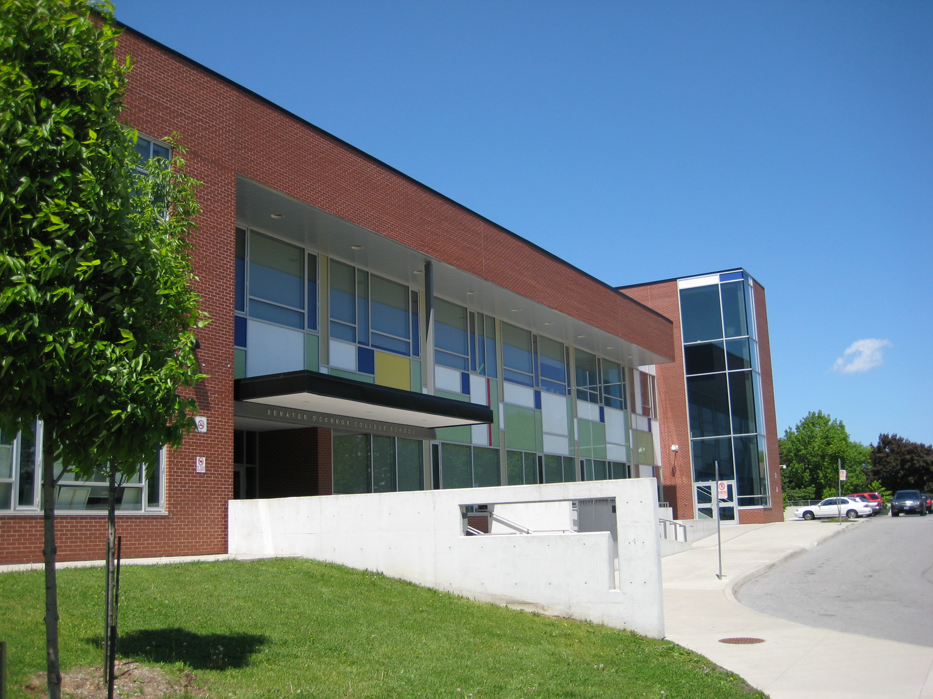 Archival exterior of Senator O’Connor College School