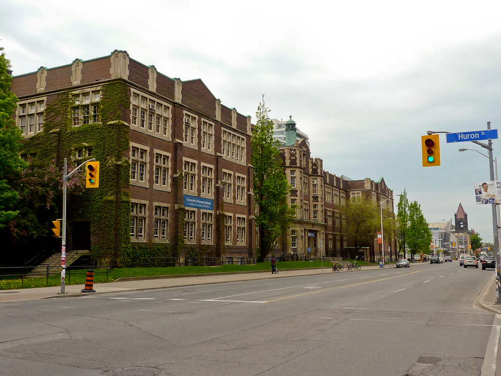 Archival exterior of University of Toronto Schools in Toronto