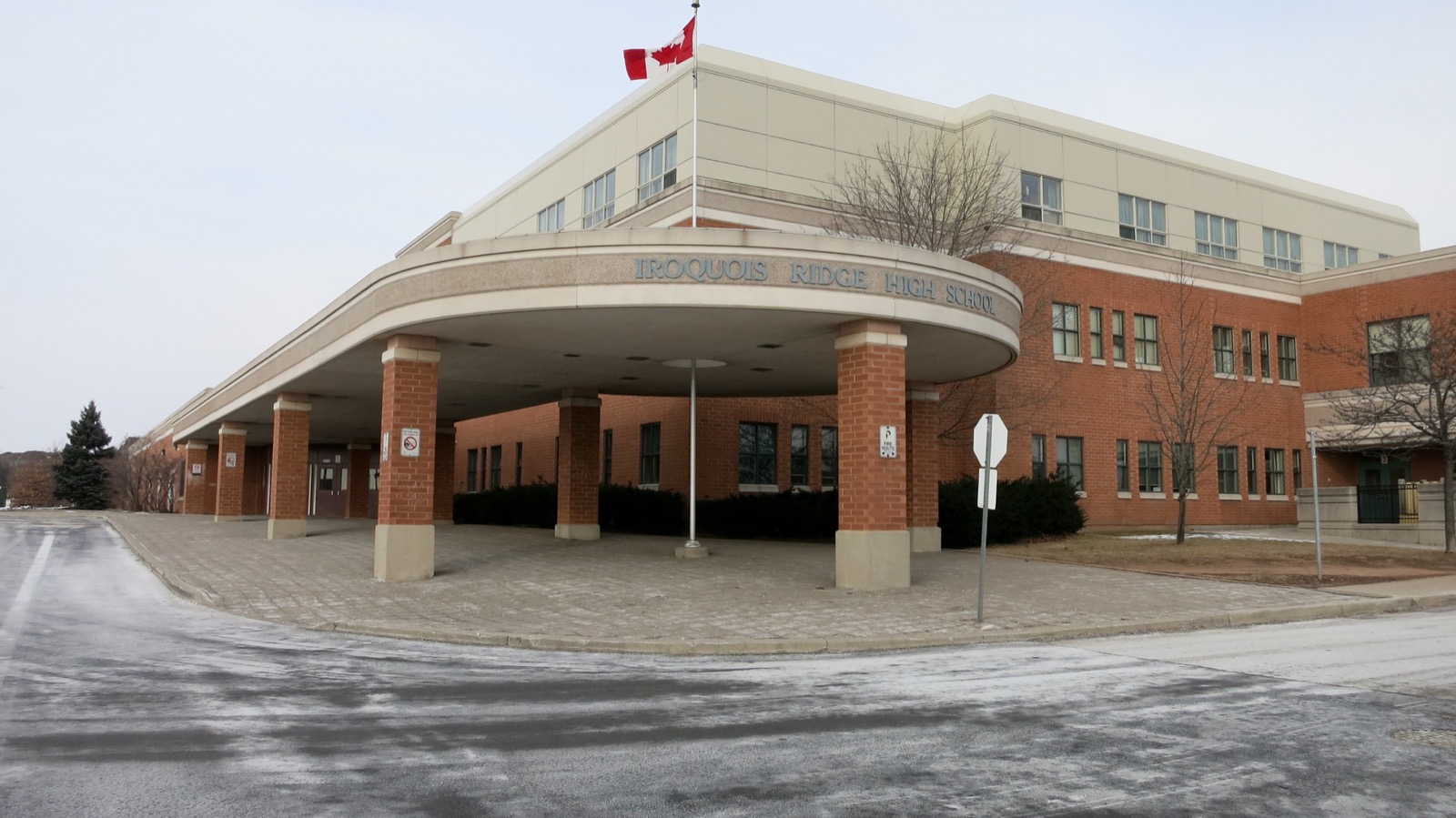 Iroquois Ridge High School exterior, January 2015